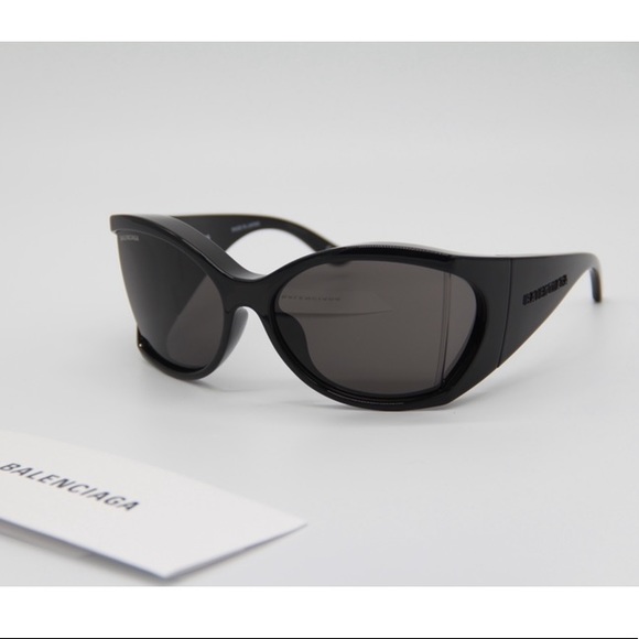 NEW BB0154S 001 BALENCIAGA OVERSIZED UNISEX SUNGLASSES  BB 0154S BLACK - Picture 3 of 13